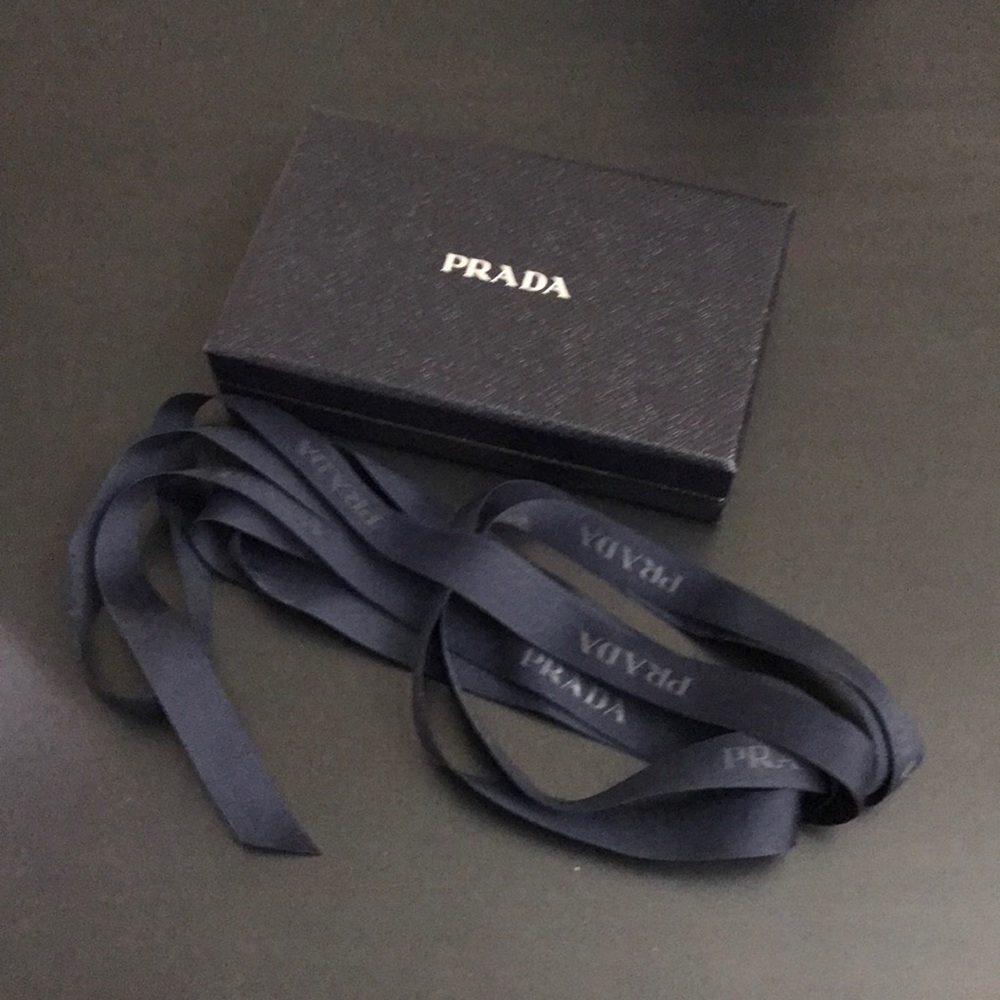 Prada phone case gift box and ribbon